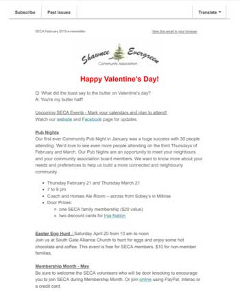 SECA February 2019 Newsletter
